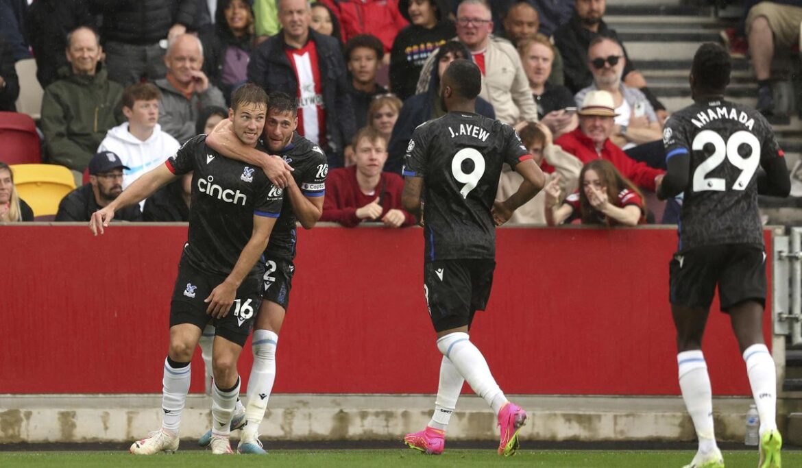 Andersen grabs late equalizer for Crystal Palace in 1-1 draw at Brentford