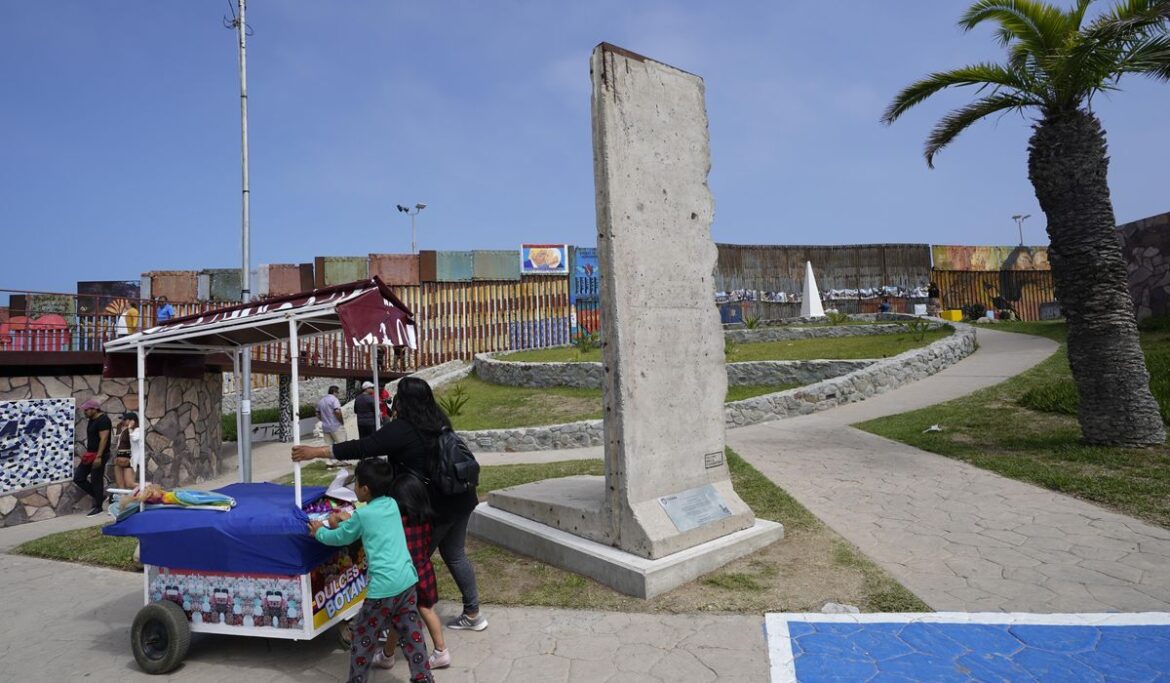 Berlin Wall relic gets a 'second life' on U.S.-Mexico border as Joe Biden adds barriers