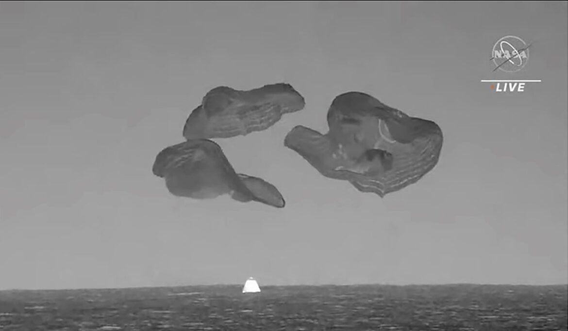 Four astronauts return to Earth in SpaceX capsule to wrap up six-month station mission