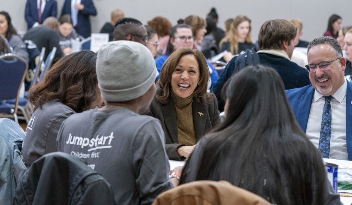Kamala Harris tells college students their vote for Democrats will save abortion rights