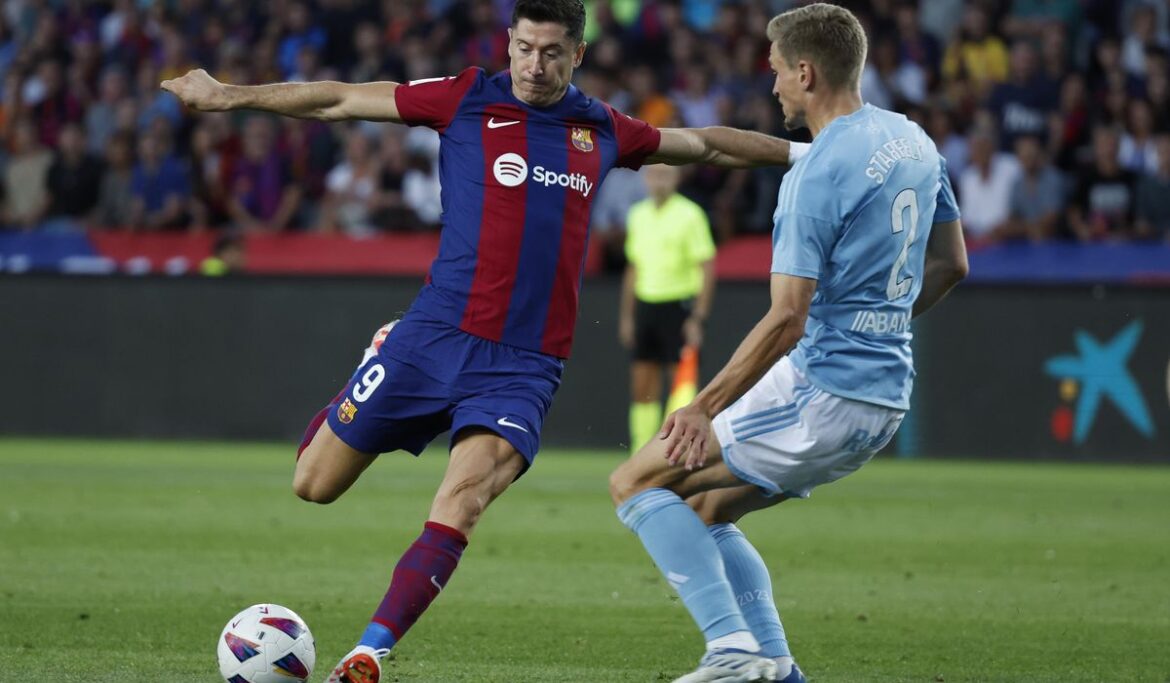 Lewandowski, Cancelo lead Barcelona to 3-2 comeback win over Celta with 3 goals in final 10 minutes