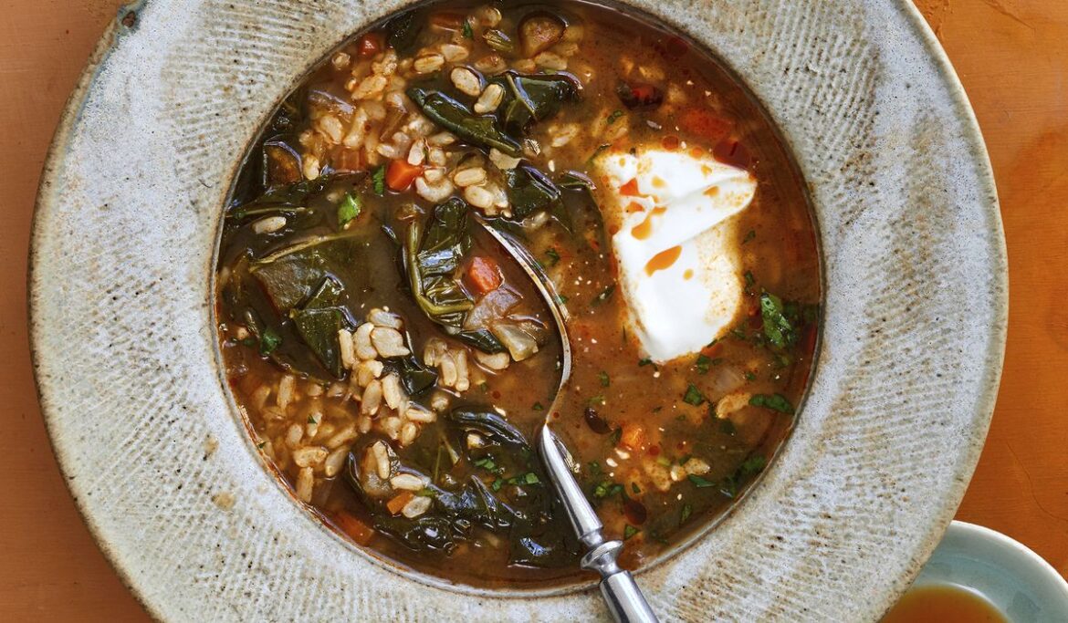 RECIPE: JJ Johnson's collard greens and rice soup