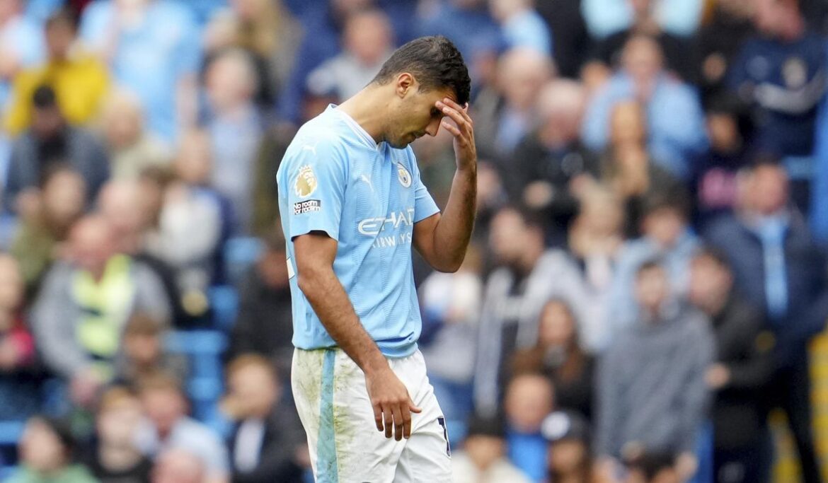 Rodri sent off and Haaland scores for Man City in 2-0 win over Nottingham Forest in Premier League