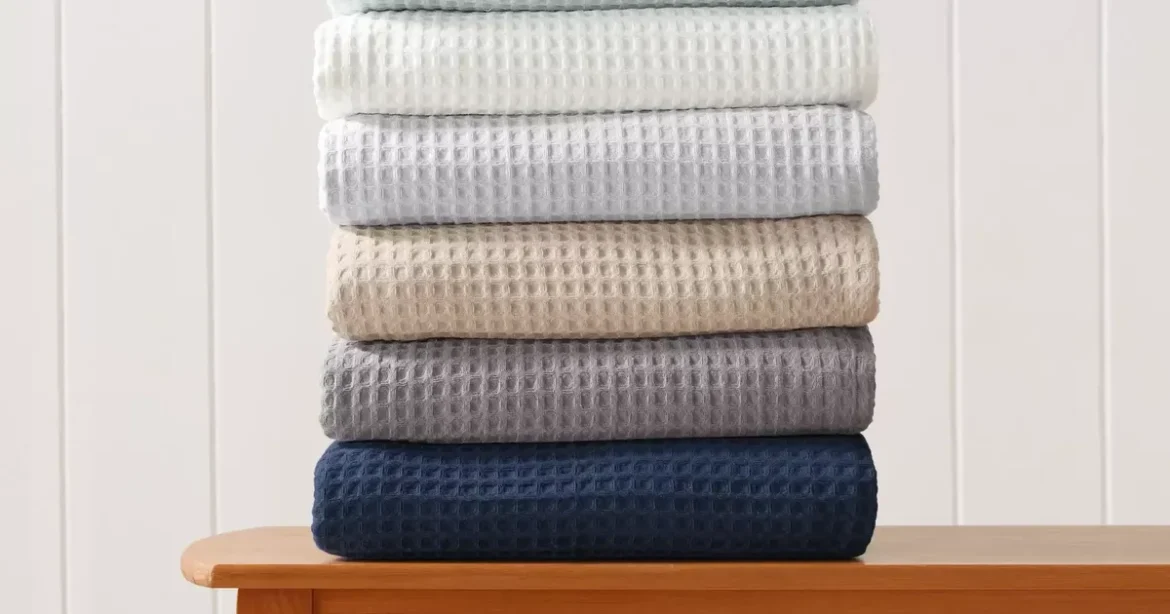 A Budget-Friendly Waffle Knit Throw Blanket