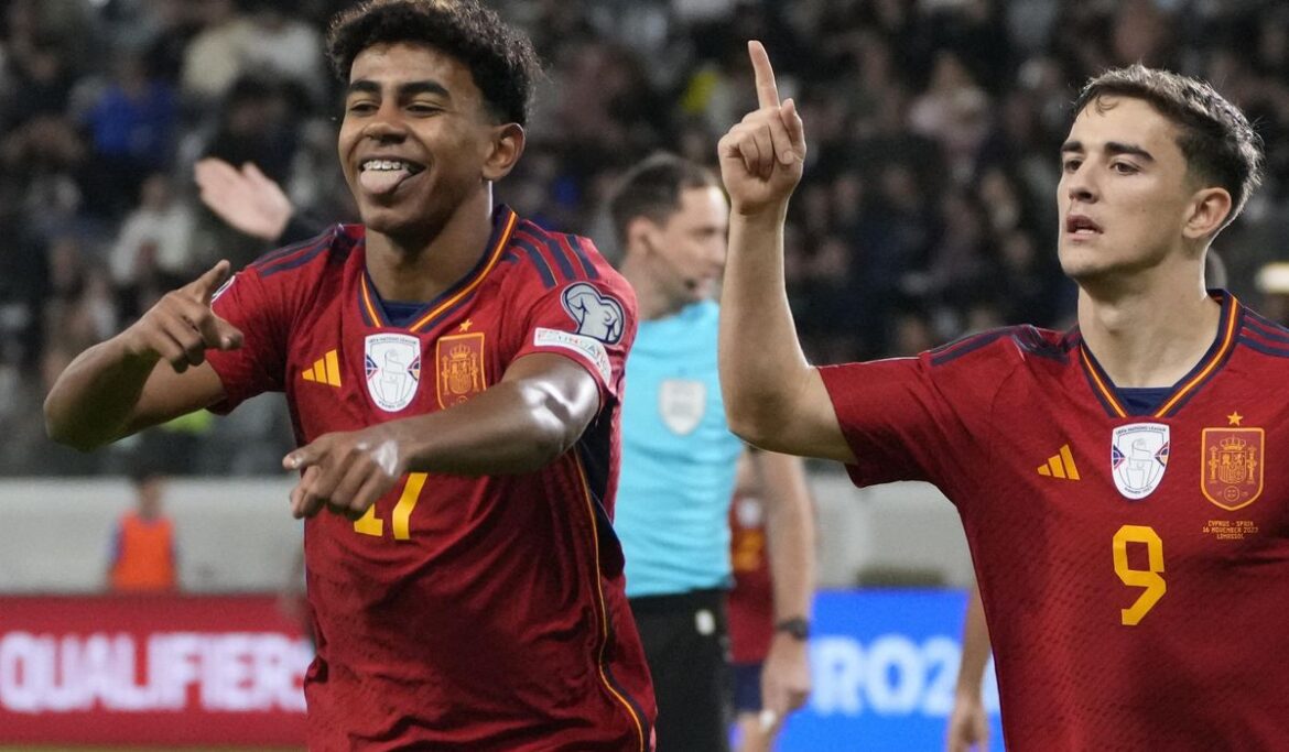 Already qualified Spain wins at Cyprus to stay 1st in its Euro 2024 qualifying group