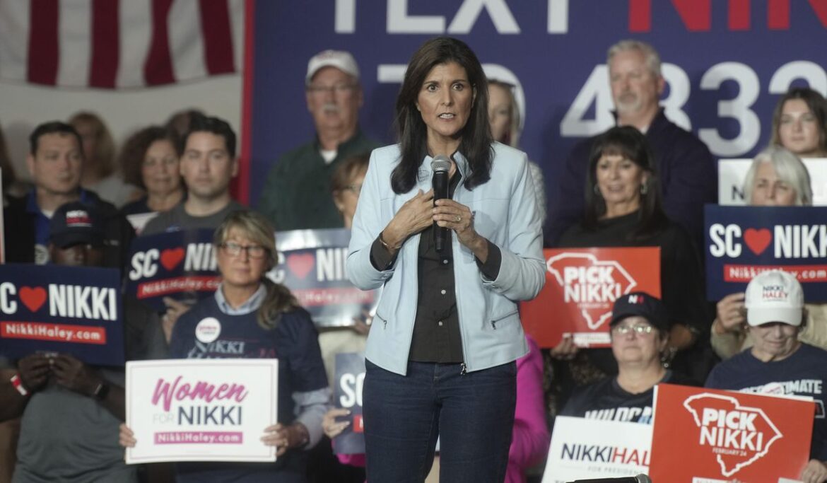 'Chaos' follows Donald Trump, Nikki Haley tells large South Carolina crowd