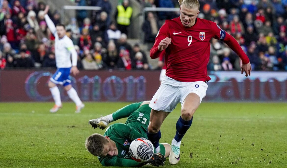 Erling Haaland out of Norway's game against Scotland with a foot injury