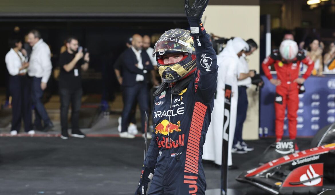 F1 champion Verstappen takes pole position for season-ending Abu Dhabi GP. Horner wins bet