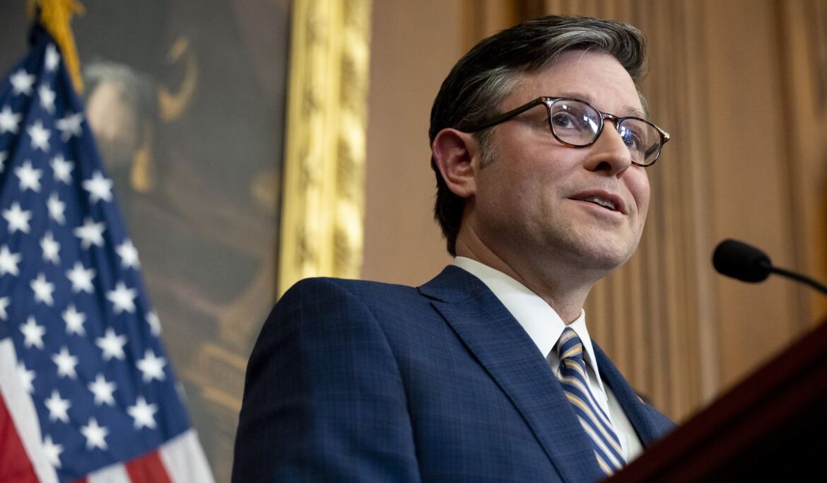 Families of Jewish hostages in Gaza help Speaker Johnson press Senate to pass Israel aid bill