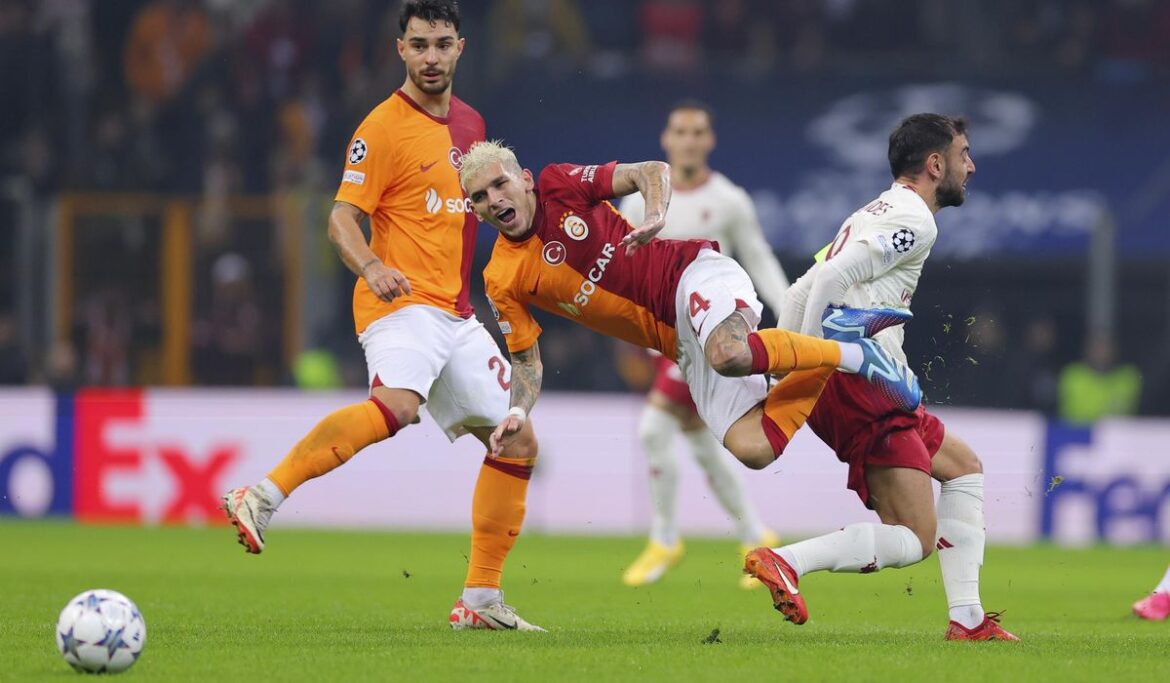 Man United draws 3-3 at Galatasaray after Onana errors to hurt Champions League qualification hopes