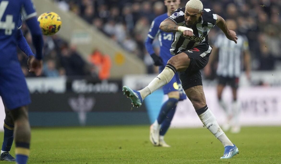 Newcastle routs Chelsea 4-1 as Reece James is sent off