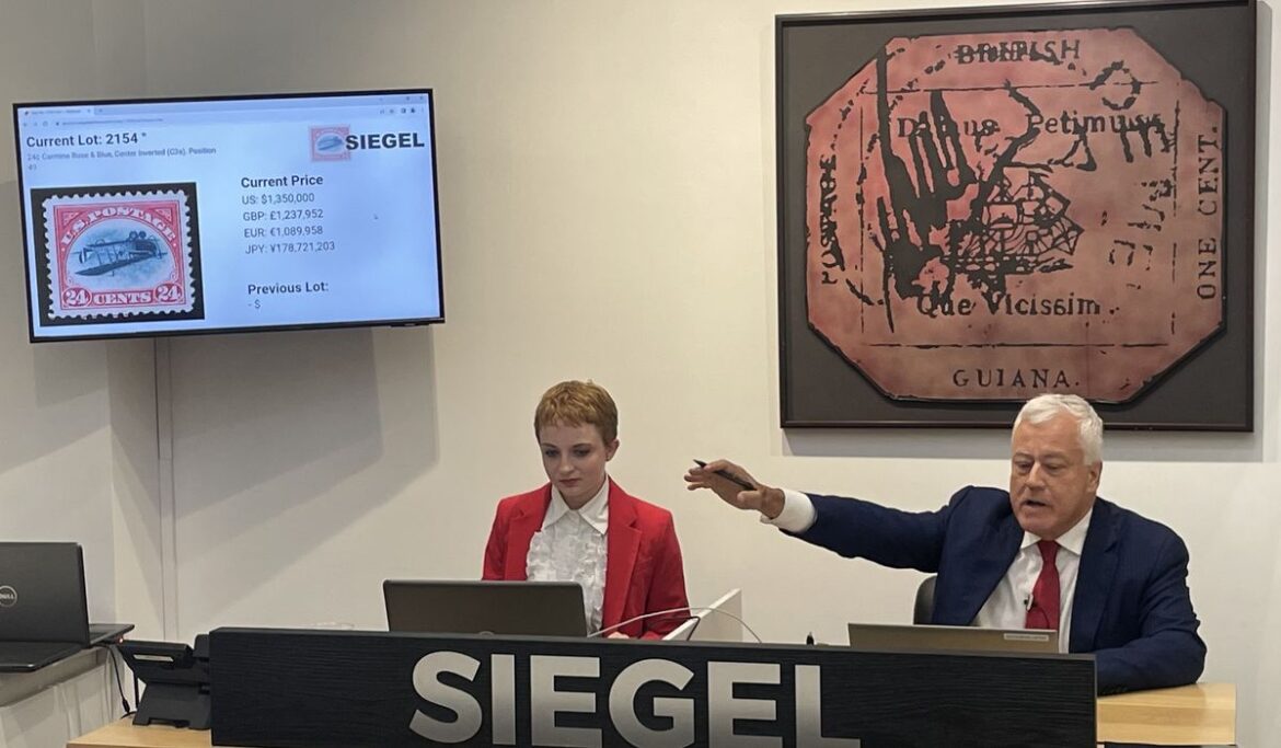 Rare 'Inverted Jenny' stamp nabs record $2 million at New York auction