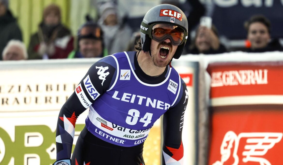 American skier Bryce Bennett surprises favorites to win Val Gardena downhill again
