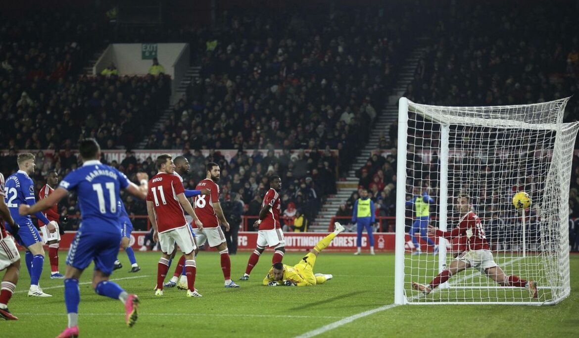 Everton beats Nottingham Forest to launch rebuilding job after record points deduction