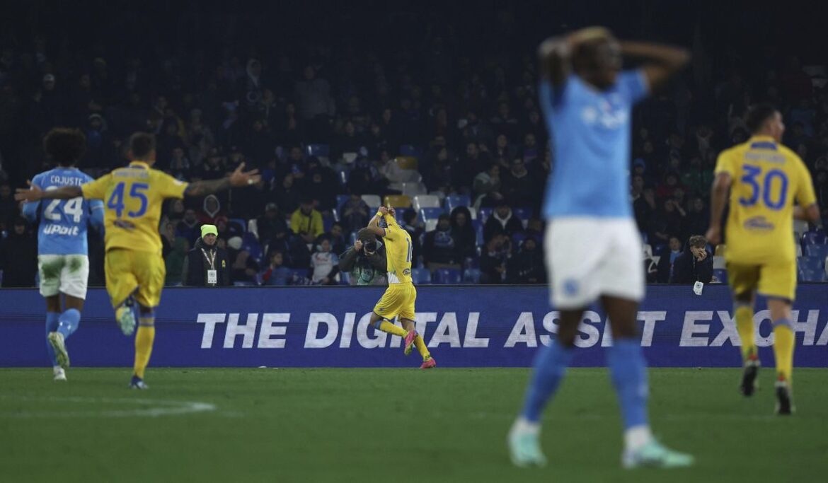 Frosinone stuns Napoli 4-0 to reach Italian Cup quarters for first time