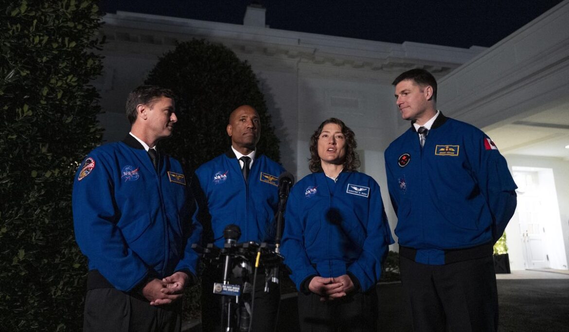 Joe Biden hosts four NASA astronauts, the first crew aiming to fly around the moon in a half-century
