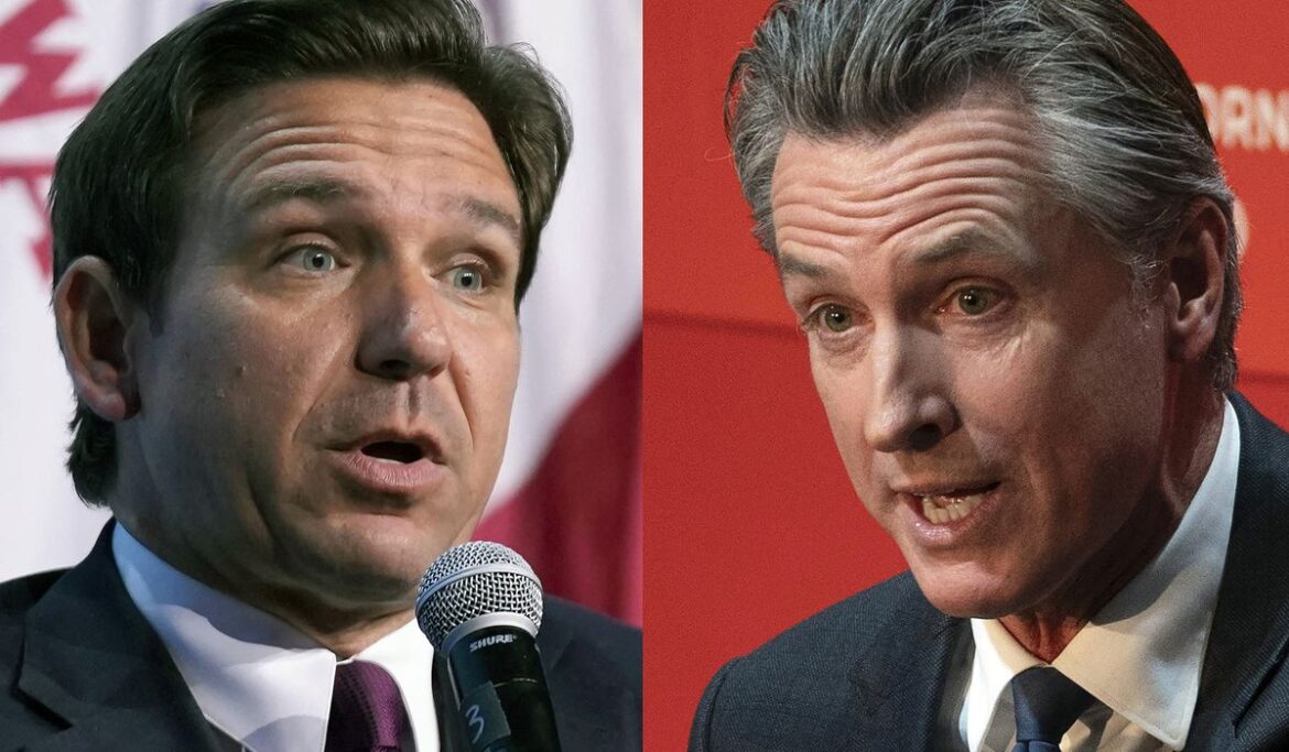 Ron DeSantis, Gavin Newsom lob insults, talk some policy in faceoff between White House aspirants