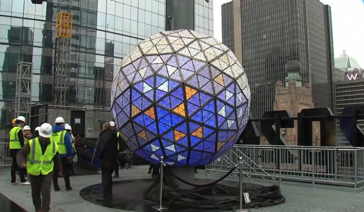 Times Square New Year's Eve ball unveiled with new bowtie design