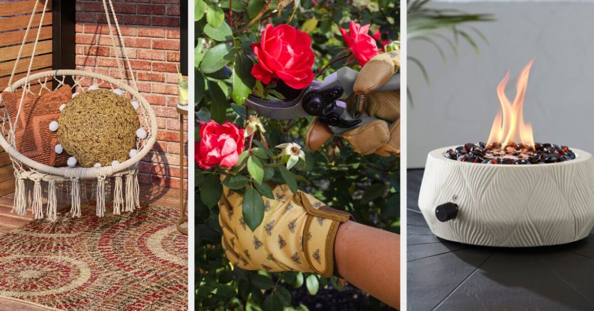 Build Your Little Outdoor Oasis On A Budget With Umbrellas, Outdoor Rugs, Tiered Planters, And So Much More From Lowe’s